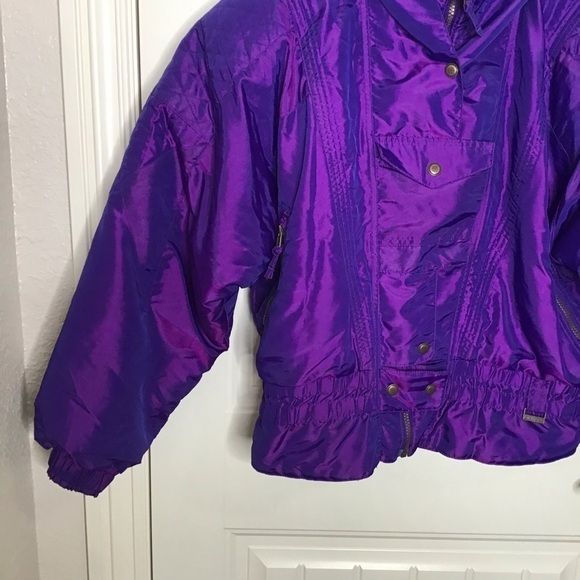 Vintage Edelweiss Purple Iridescent Ski Jacket. - Picture 6 of 16